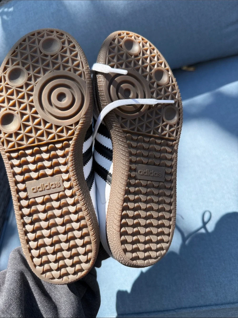 adidas Kids Samba Sneakers - White Black with Gum Sole